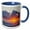 Blue/White, variant on 3drose, Dawn over Atlantic Ocean, Cape Cod National Seashore, Massachusetts., 11oz Two-tone Green Mug