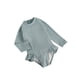 thumbnail image 2 of Traje de baño de una pieza para niñas con cremallera y manga larga con volantes XBTCLXEBCO Gris azulado,2-3 años, 2 of 6