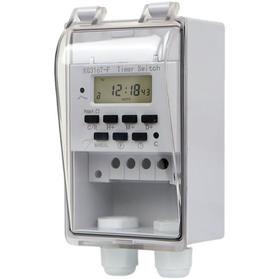 Heavy Duty Digital Program Timer Controllers 40A 110V Cycle Timer Component Tool for light Pumps Appliances Indoor Outdoor