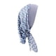 thumbnail image 2 of Gorro de moda para mujer, estampado, elástico, de seda artificial, suave para el cuidado del cabello. Cadena Gris Azul, 2 of 9