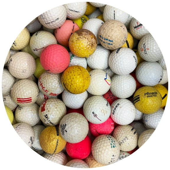 Pre-Owned Practice Hit-A-Way Recycled Golf Balls, 50 Pack by Mulligan