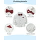 thumbnail image 5 of Disaur, traje formal para bebés y niños, camisa blanca, 3 piezas, pantalones rojos, 5 of 8