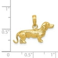 thumbnail image 2 of Beautiful 14k Solid Polished 3-D Wire Haired Dachshund Charm, 2 of 2