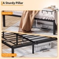 thumbnail image 4 of QinaQin Cadre de Lit Plateforme avec Espace de Rangement sous le Lit, Base de Matelas Renforcée, outil-Free Assembly, Noir, Format Double, 4 of 7