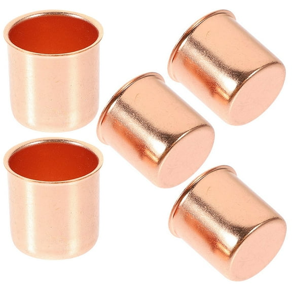 5 Pcs Clear Votive Candle Holders Metal Cup Candlestick Vintage