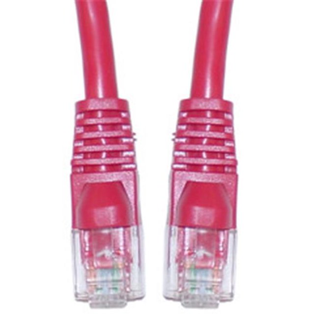 Cat5e Red Ethernet Patch Cable Snagless Molded Boot 10 foot