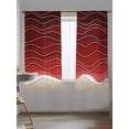 thumbnail image 5 of Ocean Waves Sheer Curtains 72 Inch Long 2 Panels, Abstract Spray Beach Red Brown Gradient Light Filtering Rod Pocket Semi Sheer Curtains, Sheer Voile Drapes for Living Room Bedroom, 52"x72", 5 of 5