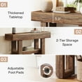 thumbnail image 5 of Finmind  Farmhouse 2-Tier Console Table,  41.34-Inch Narrow Sofa Table with Storage Shelves for Living Room, Rustic Brown, 5 of 9