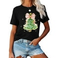 thumbnail image 2 of Christmas Shirts for Women: Merry and Bright T Shirt Short Sleeve Christmas Tree Shirt Christmas Vacation Tee, 2 of 5