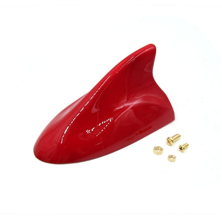 - Red Plastic Shark Fin Style Self Adhesive Car AM/FM Radio Signal Antenna Aerial