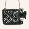 thumbnail image 2 of Unique Bargains 1 Pc Handbag Charms Keychains Bow Heart Buckle Bag Accessories Black, 2 of 5