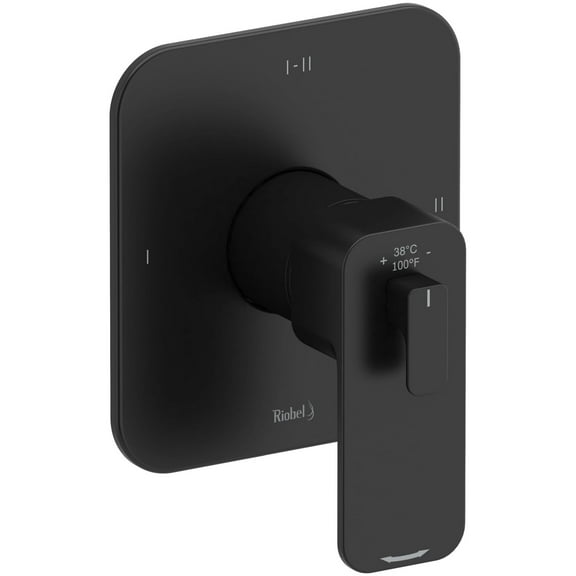 Riobel Teq23 Equinox Three Function Thermostatic Valve Trim Only - Black