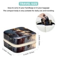 thumbnail image 5 of Christmas Snowman Retro Travel Portable Square Jewelry Organizer: Necklace Holder, Bracelet Holder, and More for Stylish Girls and Women, 5 of 6