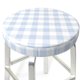 thumbnail image 3 of Balery Blue Checkboard Fundas de asiento para taburete de bar redondo de tela de terciopelo ajustables que protegen de arañazos y manchas para sillas de 14 a 17 pulgadas.-13 inch, 3 of 7