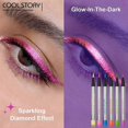 thumbnail image 4 of Shimmer Eyeliner UV Neon Gel Eyeliner Pencil Makeup, Rainbow Halloween Colorful Gel Eye Liner Pen Glow in Dark, Long Lasting Waterproof Eyeliners for, 4 of 5