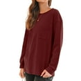 thumbnail image 3 of Shine Up 2 Pack Womens sweatshirt Casual Long Sleeve Shirts Crewneck Lightweight Tops, 3 of 6