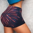 thumbnail image 3 of Picia Fireworks3 Printed Workout Shorts for Women Seamless Scrunch Butt Lifting High Waisted Yoga Gym Booty Running Moisture-wicking Short Pants-X-Large, 3 of 9