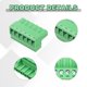 thumbnail image 4 of 10PCS Conectores de Bloque de Terminales de Tornillo de Montaje PCB de 6 Pines 5.08mm/0.2 pulgadas, 4 of 5