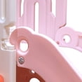thumbnail image 5 of Resbaladilla con canasta y escaladora infantil con volante rosa, 5 of 5