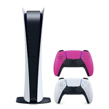 Sony Playstation 5 Digital Version (Sony PS5 Digital) with Extra Nova Pink Controller Bundle