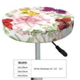 thumbnail image 4 of Fotbe Butterflies and Vintage Stool Covers Round,Waterproof Round Bar Stool Covers Bar Chair Covers Washable Stool Cushion Slipcover for 12-14 Inch Chair-14 inch, 4 of 7