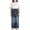 Blue, variant on Girls Jeans Pants Elastic Waist Wide Leg Casual Jeans Size 7-8 Years
