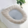 thumbnail image 5 of 5 piezas de fundas para asiento de inodoro más gruesas y suaves, con fibras elásticas más cálidas, de fácil instalación, acolchadas, lavables y cómodas, 5 of 5
