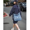 thumbnail image 6 of Denim Hobo Tote Bag for Women Large Casual Crossbody Jean Shoulder Purse Blue, 6 of 6