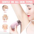thumbnail image 3 of Depiladora facial para mujeres, depiladora impecable portátil, afeitadora eléctrica indolora para rostro, mentón, labios, bikini, brazos, axilas con luz LED, carga USB, 3 of 5