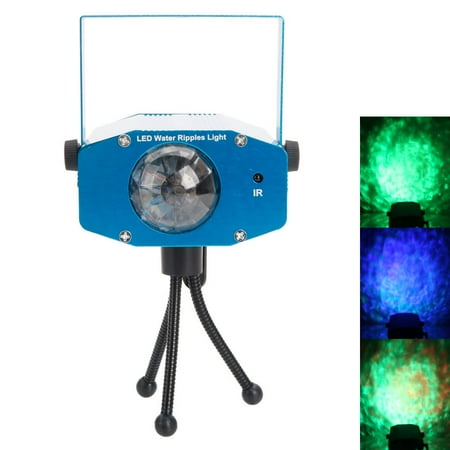 Ac Slave Flash Light Reactionnx AC 85-265V 9W 3-RGB LED Auto / Voice Control / Flash Ocean Wave Stage Bar Lamp Water Light Ocean Light Ripple Effect Blue ()