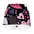 thumbnail image 4 of CPNG Girl's Athletic Skorts Sporty Skirts with Shorts Little Girl Casual Heart Print High Waisted Stretchy Skort, 4 of 7