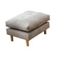 thumbnail image 2 of Taburete reposapiés,Taburete reposapiés otomano con patas de madera antideslizantes,Sofá tapizado reposapiés de terciopelo para sofá sillón,Reposapiés rectangular Banco gris claro, 2 of 9
