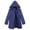 Navy Blue, variant on Thick Women Front-Zip Hooded Parka Coat Outdoor Waterproof Jacket BETT