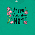 thumbnail image 4 of Inktastic Happy Birthday, Mom Pink Flowers Boys or Girls Baby T-Shirt, 4 of 5