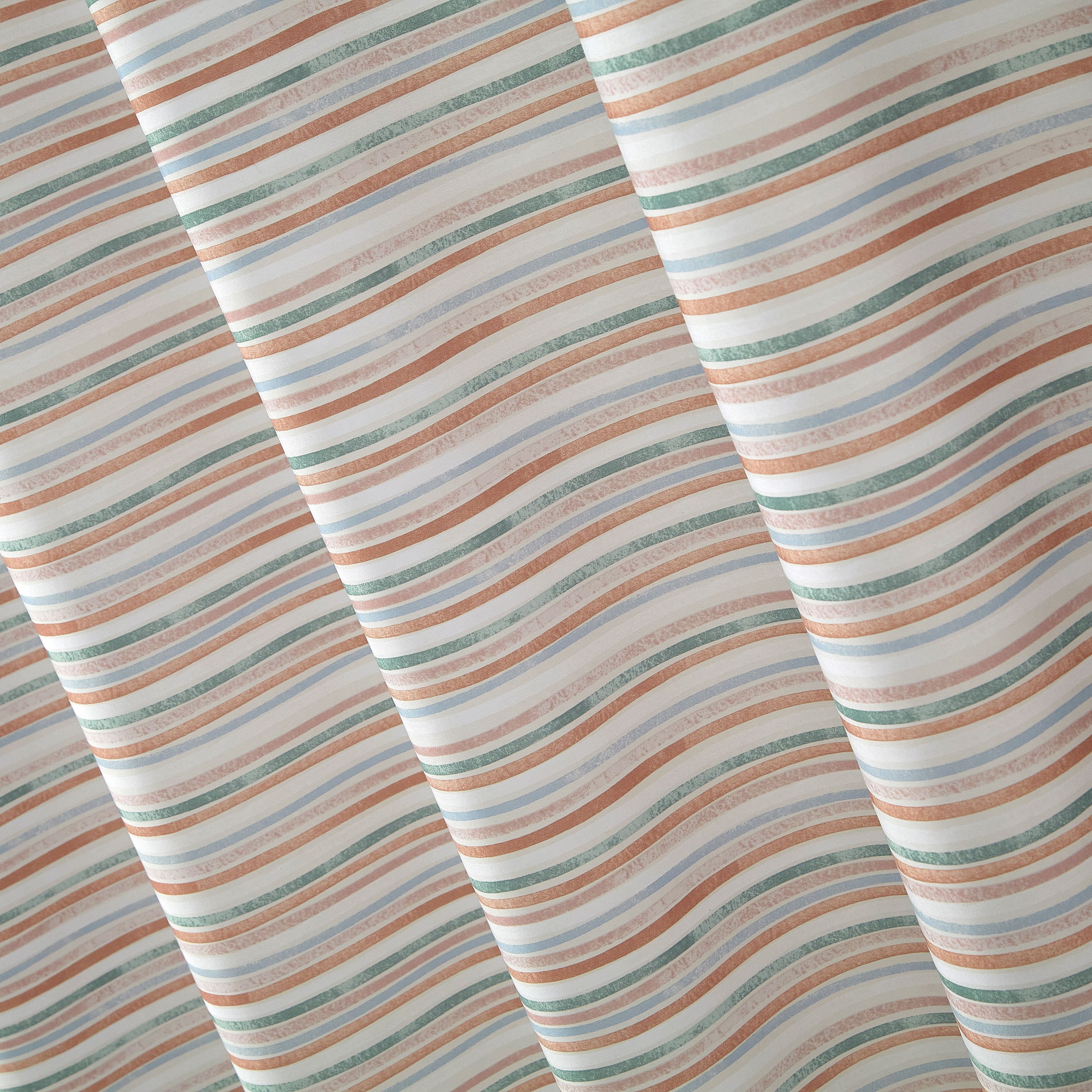 Mainstays 13-Piece Stripe Fabric Shower Set, Multicolor Brown