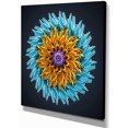 thumbnail image 2 of Yellow Blue Abstract 3D Flower - Flowers Canvas Wall Artwork, 2 of 4