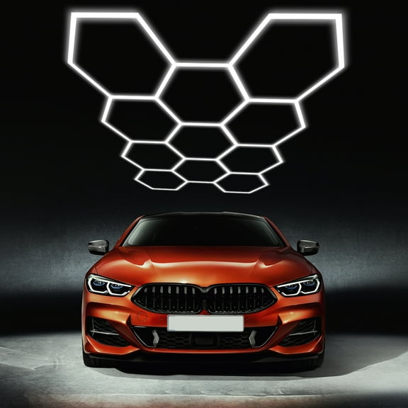 11 Grids Hexagon LED Lights Garage LED Lighting Workshop Retail Showroom 6500K