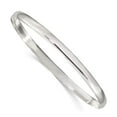 thumbnail image 6 of 925 Sterling Silver 4mm Solid Polished Plain Slip-on Bangle Bracelet, 6 of 6