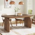 thumbnail image 3 of Tribesigns 63-Inch Rectangular Dining Table for 4 Person, Farmhouse Kitchen Dinner Table with Wood Laminated Board Tabletop for Dining Room, Kitchen, Backyard or Living, 3 of 6