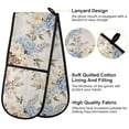 thumbnail image 4 of Dailycode Double Sided Oven Mitt with Loop Heat Resistant Kitchen Long Potholders 7" x 35" Beautiful Vintage Floral Flower, 4 of 6