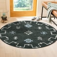 thumbnail image 6 of LR Home Wren 5' Round Charcoal Abstract Indoor Area Rug, 6 of 8