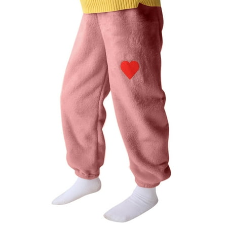 

Kids Pants Kids Boys Girls Heart Pattern Super Soft Plush Pajama Pants Indoor Pants Cute Flannel Comfy Sleep Bottoms Boys Pants Size 14-16 Toddler Girl Pants(Color:Red Size:3-4 Years)