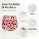 thumbnail image 4 of Balery Rose Flowers Pantalones cortos deportivos para mujer con forro y dos bolsillos, elásticos, para entrenamiento, gimnasio, yoga-Large, 4 of 7