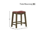thumbnail image 3 of OakvillePark Eustis Saddle Seat Counter Height Barstool, Red, 3 of 4