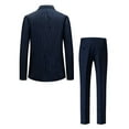 thumbnail image 7 of i.Finelong Men's Navy Pinstripe Double-Breasted Suit Set - Formal Business/Wedding Party Outfit (Jacket & Pants), 7 of 7