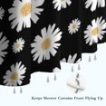 thumbnail image 6 of Black Daisy Flower Golden Centers Pattern Shower Curtain 36"x72" ,Bathroom Decorative Shower Curtains Set with 12 Hooks,Modern Waterproof Washable Shower Curtain, 6 of 6
