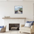 thumbnail image 2 of Stupell Industries Cloudy Ocean Coast Painting Nature Painting Gray Framed Art Print Wall Art, 24 x 24, 2 of 8