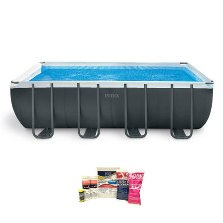 Intex Ultra 18ft x 9ft x 52in XTR Frame Pool Set w/ Pump & Chemical Cleaning (Best Pool Chemicals For Intex Pools)