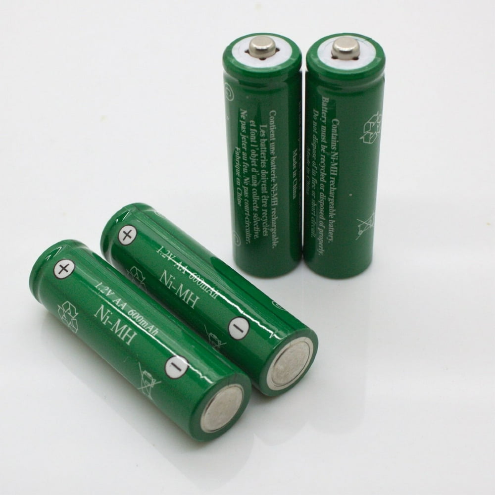 AA NiMH 600mAh Rechargable Batteries for Solar Powered Units (12Pack), 1.2volt 600mAh NiMH