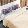 thumbnail image 5 of Yayeee Pillowcase Standard Size Set of 2 Satin Wrinkle Resistant Envelope Pillow Case, Charming Floral Pattern, 5 of 8